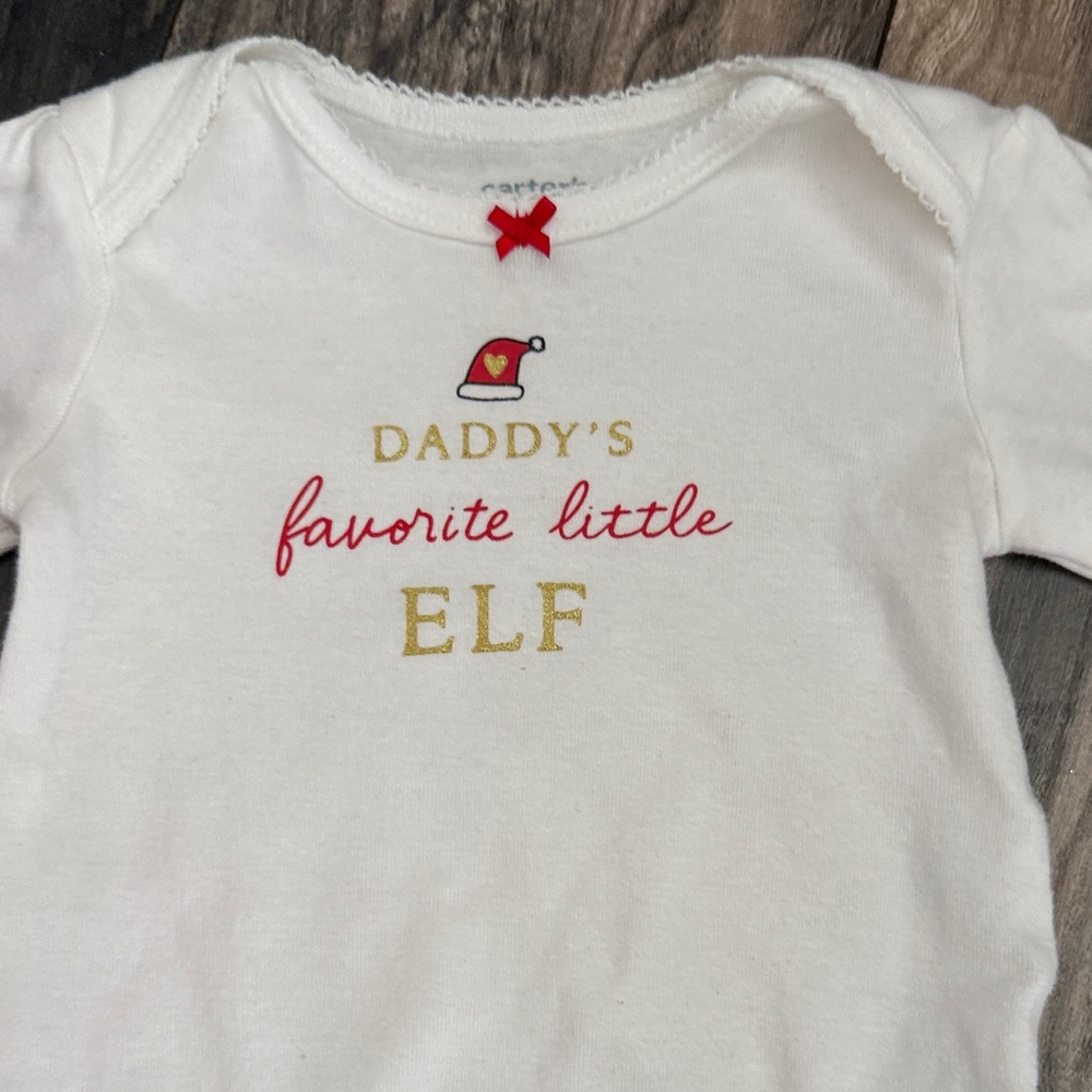 Carter's Christmas Bodysuit Size 9 months